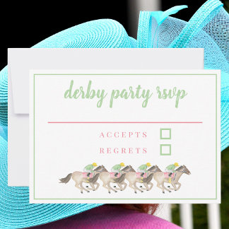 Derbyfeest Waterverf Paardenrace  RSVP Kaartje