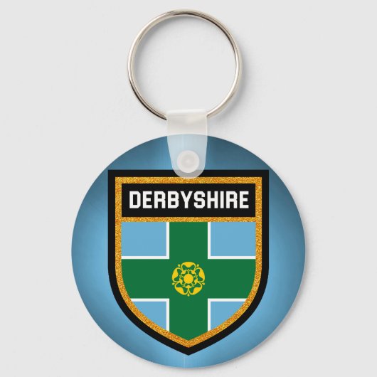 Derbyshire Flag Sleutelhanger (Voorkant)