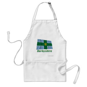 Derbyshire Waving Flag met naam Standaard Schort