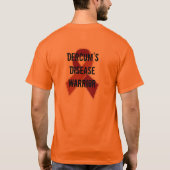 Dercum's Disease Warrior Awareness Ribbon Tshirt (Achterkant)