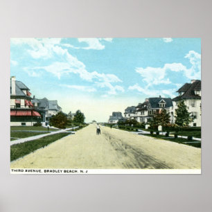 Derde avenue, Bradley Beach, NJ Poster