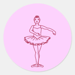Derde ballet ronde sticker