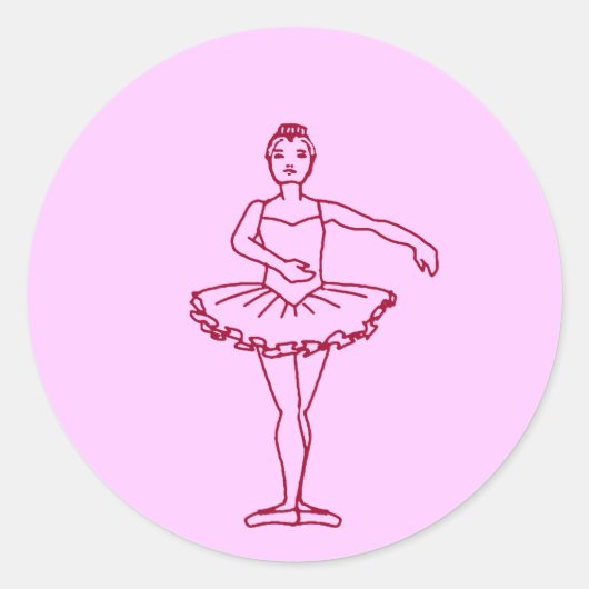 Derde ballet ronde sticker (Voorkant)