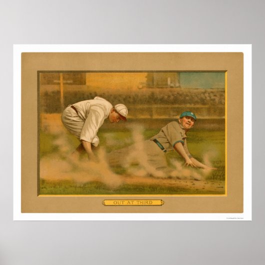 Derde Baseball Play 1911 Poster (Voorkant)