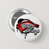 derde brug. wit en rood. ronde button 5,7 cm (Voorkant /achterkant)