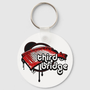 derde brug. wit en rood. sleutelhanger