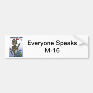 Derde graad bij oorlogbumpersticker bumpersticker