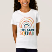 Derde Grade Squad retro boho regenboog kleurrijk T-shirt (Voorkant)