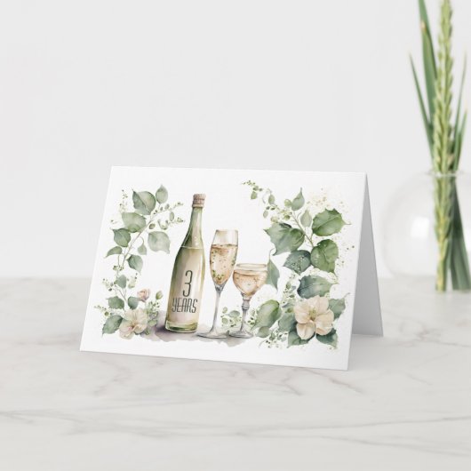 Derde Jubileum Wijn en Ivy Kaart (Voorkant)