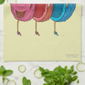 Derde kerstdag (3 Franse hennen) Keukenhanddoek (Gevouwen)