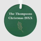 Derde kerstdag acrylornament Green Ornament (achterkant)