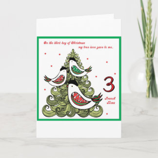 Derde kerstdag feestdagen kaart