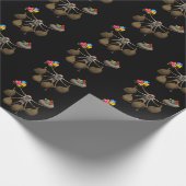 Derde kerstman met volle handen cadeaupapier (Hoek)