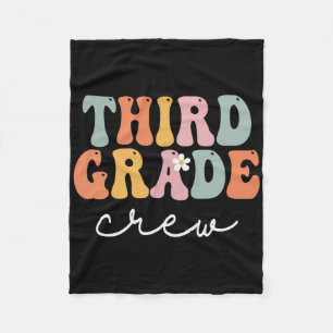 Derde klas crew retro groovy vintage eerste dag fleece deken