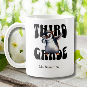 Derde klas Elementaire Leraar Dabbing Penguin Koffiemok