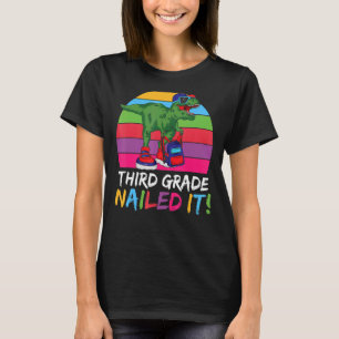 Derde klas genageld het rex schattige 3e klas t-shirt