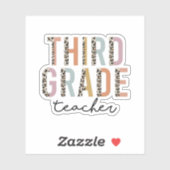 Derde klas leraar cadeau, 3e klas leraar sticker (Vel)
