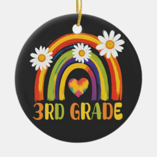 Derde klas regenboog terug naar school 3e klas keramisch ornament
