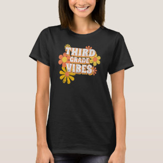 Derde klas sfeer vintage retro leraren derde klas t-shirt
