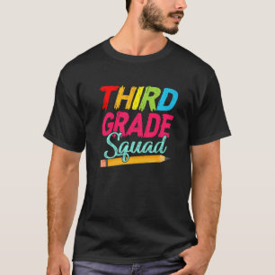 Derde klas squad eerste schooldag terug naar schoo t-shirt