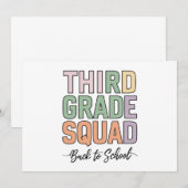 Derde klas Squad Teachers Kinder 3e klas Kaart (Voorkant / Achterkant)