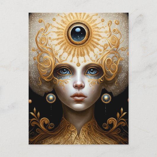 Derde kunst van Eye Goddess Fantasy Briefkaart (Voorkant)
