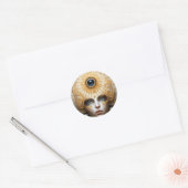 Derde kunst van Eye Goddess Fantasy Ronde Sticker (Envelop)
