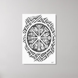 Derde kwikpentakel canvas afdruk