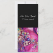 DERDE MASK masquerade ball, gouden rode blauw Kaart (Achterkant)