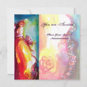 DERDE MASK masquerade ball, gouden rode blauw Kaart