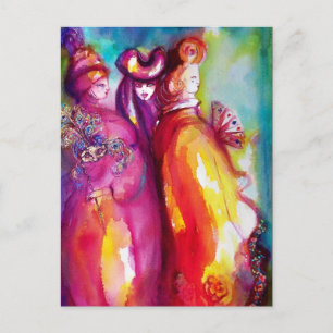 DERDE MASK/Venetiaanse Masquerade Briefkaart