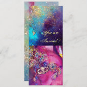 DERDE MASKER  Venetiaans Carnaval  Maskerade Bal Kaart (Voorkant / Achterkant)