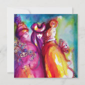 DERDE MASKERBAL ,goud rood geel blauw Aankondiging (Achterkant)