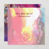 DERDE MASKERBAL ,goud rood geel blauw Aankondiging (Voorkant / Achterkant)