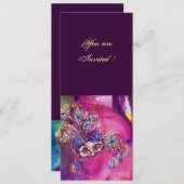 DERDE MASKERBAL ,goud rood geel blauw Kaart (Voorkant / Achterkant)