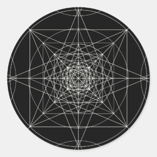 Derde meetbare meetkunde ronde sticker