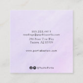 Derde ogen en handen Psychic Medium Square Busines Vierkante Visitekaartje (Achterkant)