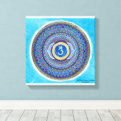 Derde oog Chakra Mandala Canvas Art (Insitu (Houten vloer))