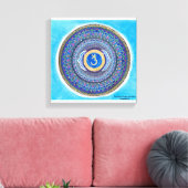 Derde oog Chakra Mandala Canvas Art (Insitu (Woonkamer))