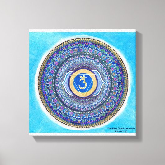 Derde oog Chakra Mandala Canvas Art (Voorkant)