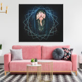 Derde oog heks verpakt canvas afdruk (Insitu (Woonkamer))