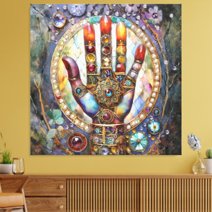 Derde Oog Mystieke Palm Canvas Afdruk