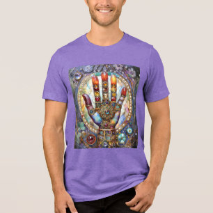 Derde Oog Mystieke Palm Tri-Blend Shirt