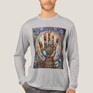 Derde Oog Mystieke Palm Tri-Blend Shirt