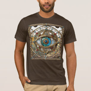 Derde Oog Versierd Vensterglas T-shirt