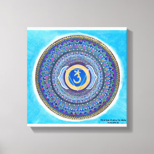 Derde oogschilkunst van Chakra Mandala Canvas Afdruk