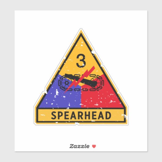 Derde Pantserdivisie - US Military "Grunge" Sticker (Vel)