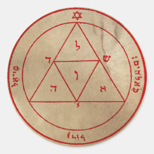 Derde Pentacle van Mars Ronde Sticker