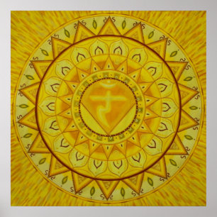 Derde Poster van Chakra Mandala