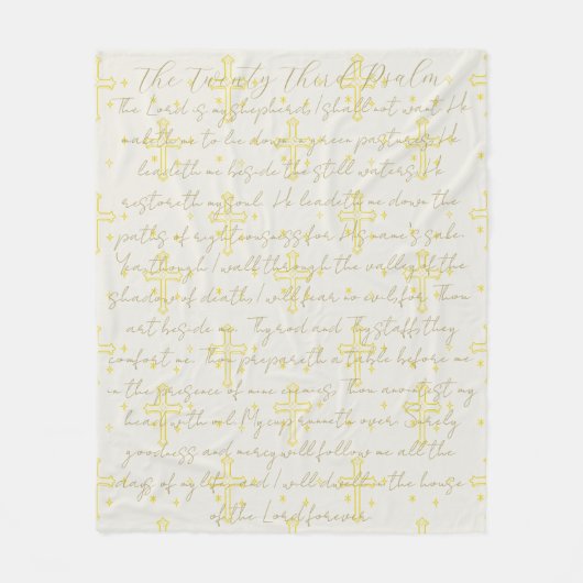 Derde Psalmkalligrafie Fleece Deken (Voorkant)